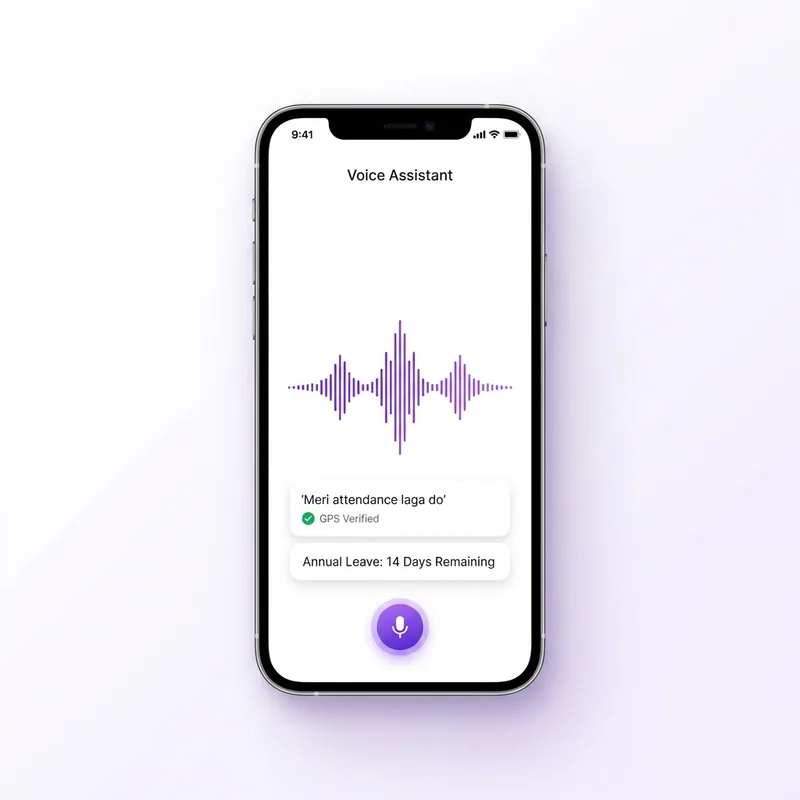 Cloud HRMS AI Voice Assistant Mobile App