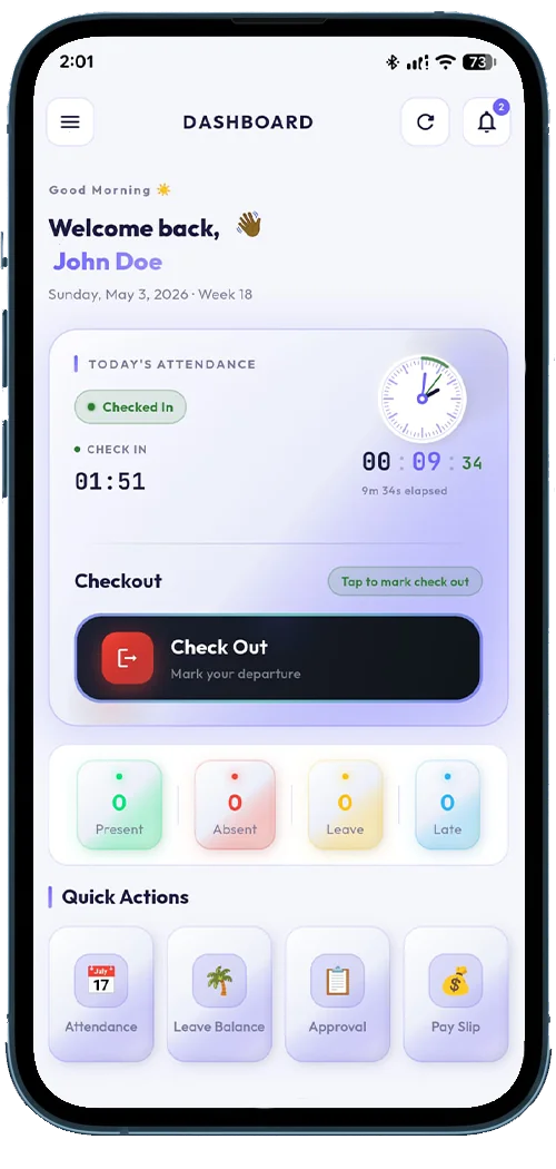 Cloud HRMS Employee Self-Service Mobile App